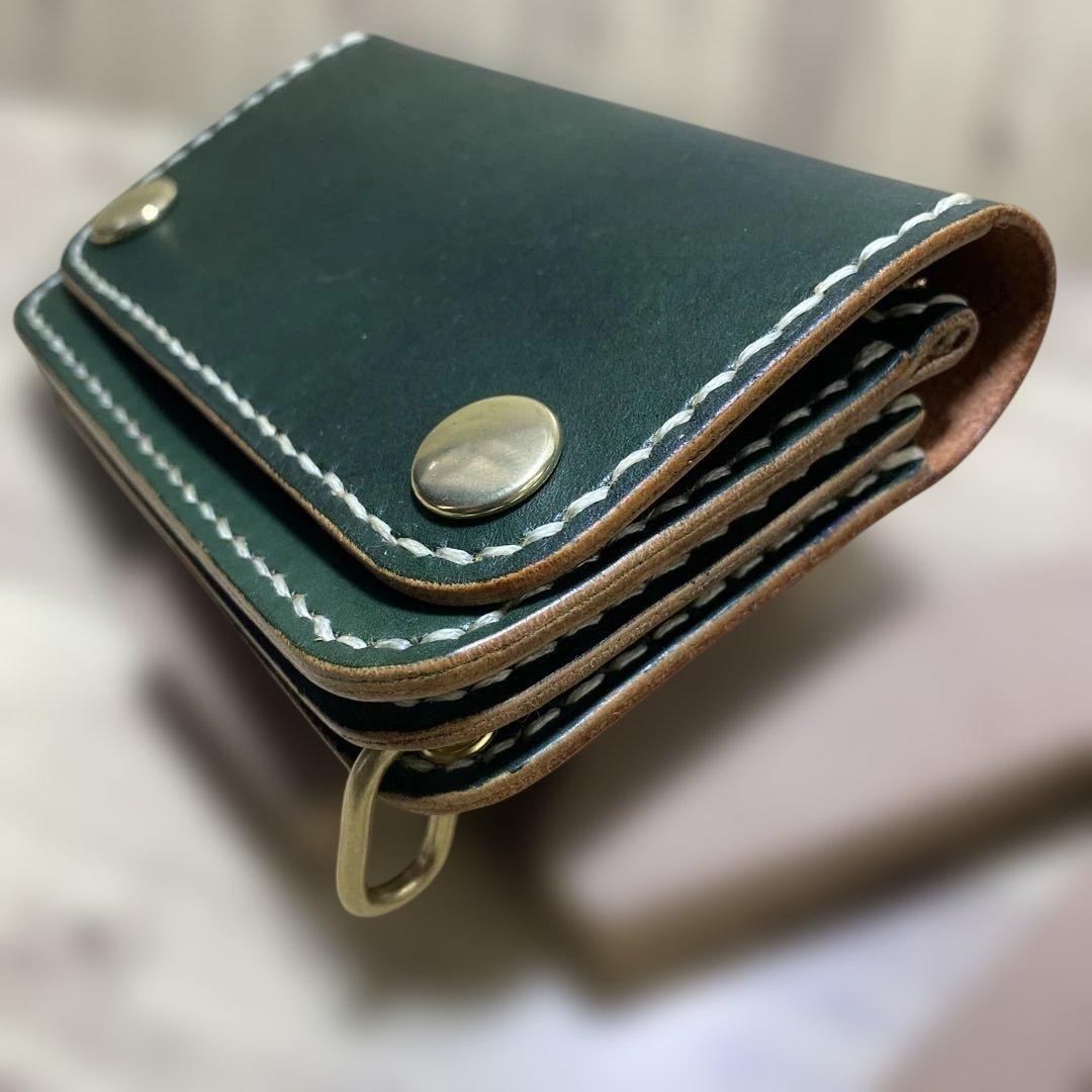 【kaa...zさん】専用 ミドルトラッカーウォレット丘染め（茶芯）グリーン