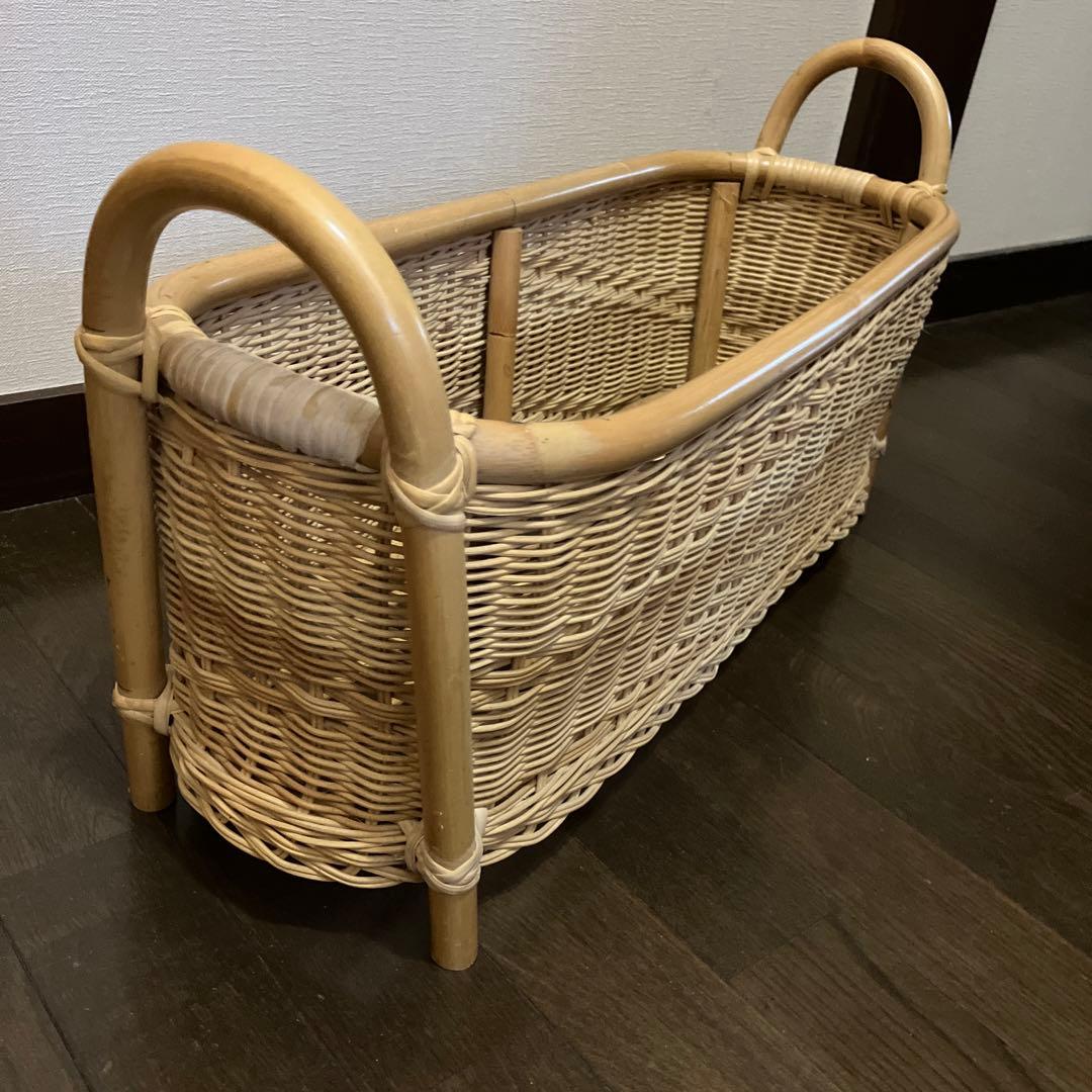 藤ラタン プランターロングスタンド ボックス 鉢カバーバスケット