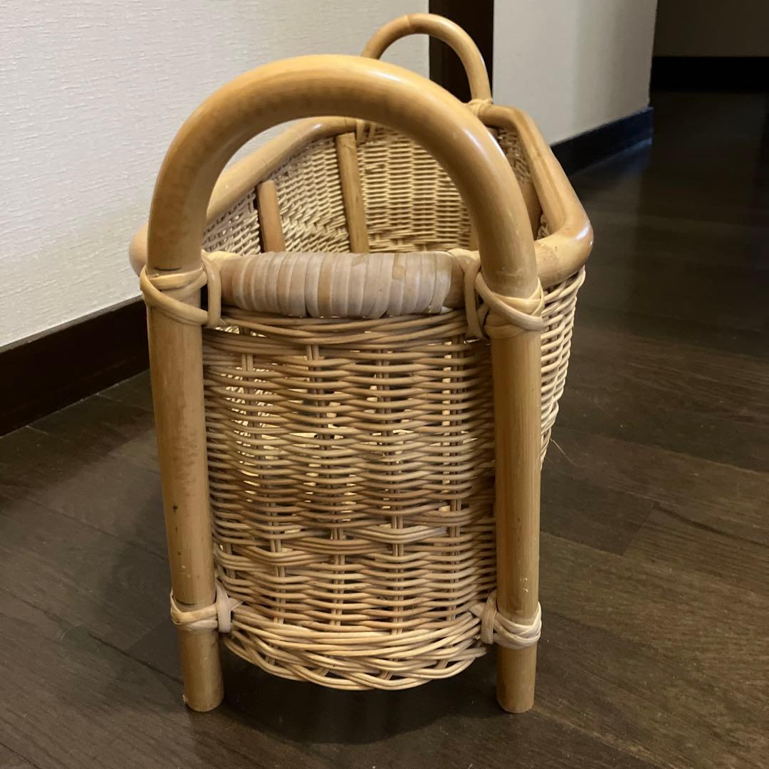 藤ラタン プランターロングスタンド ボックス 鉢カバーバスケット