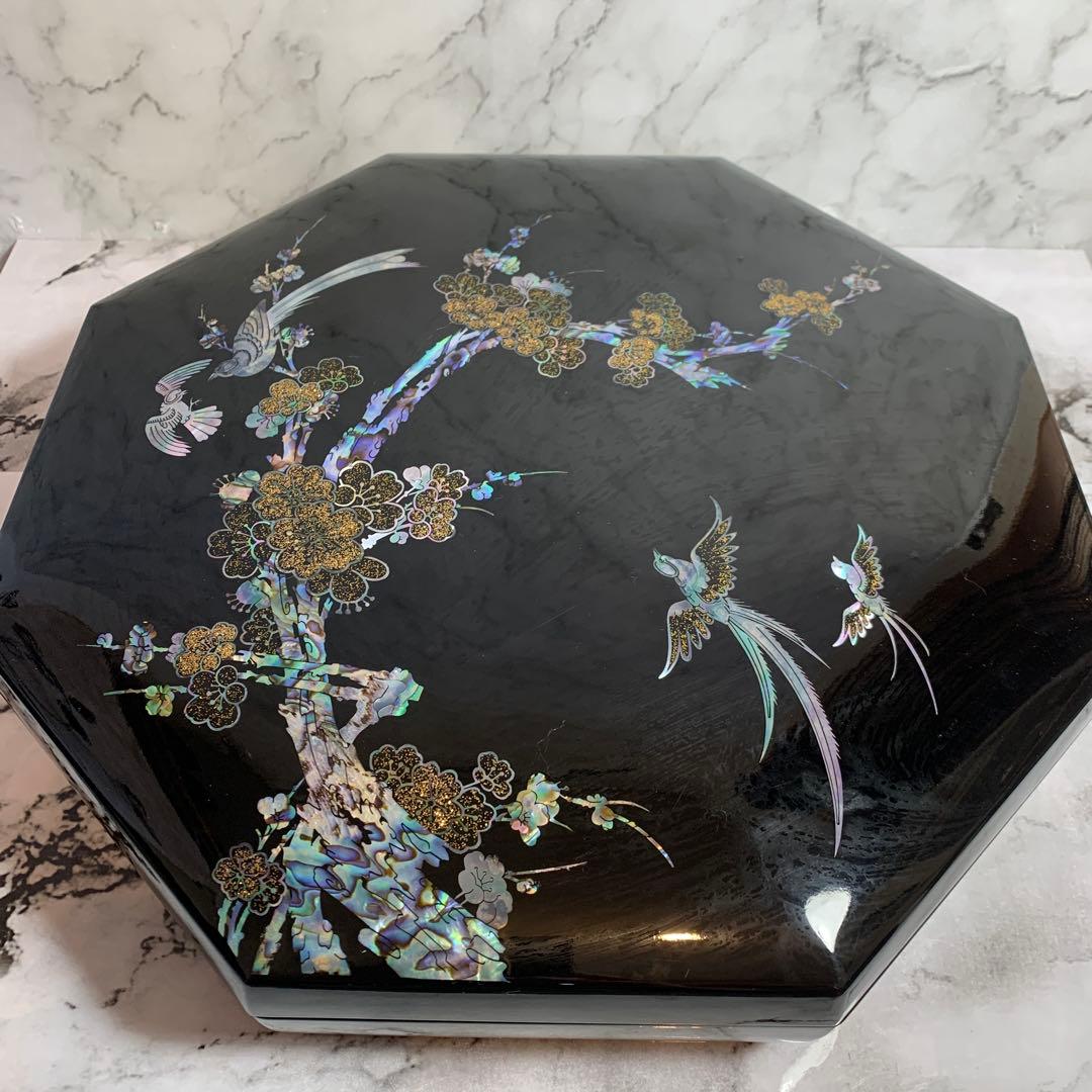 螺鈿細工 八角 お重 御節