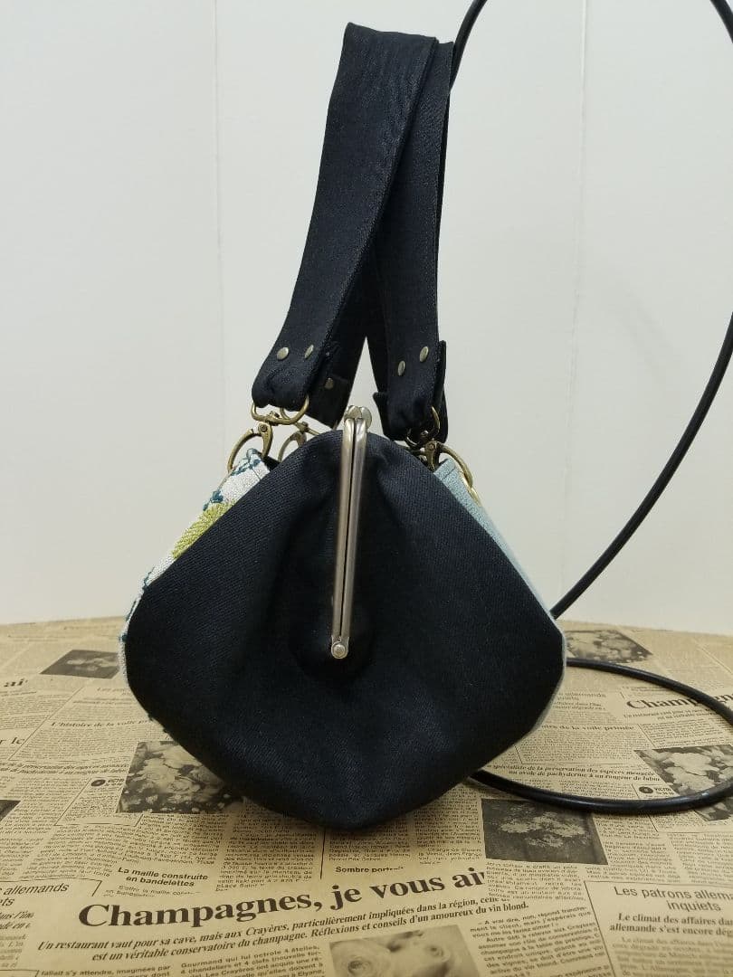 ミナペルホネンハンドメイドガマ口バッグ