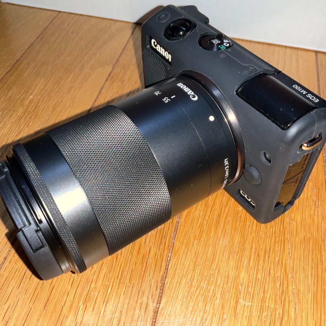 Canon EOS M100 ダブルレンズキット　ブラック　ミラーレスカメラ