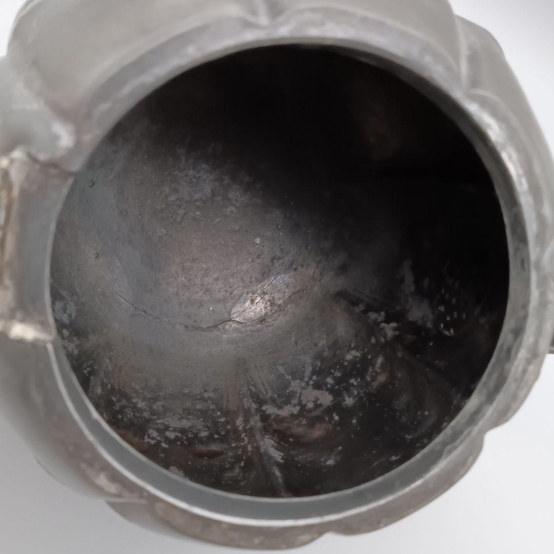 イギリス アンティーク ピューター製 ティーポット パンプキン型 1930年代