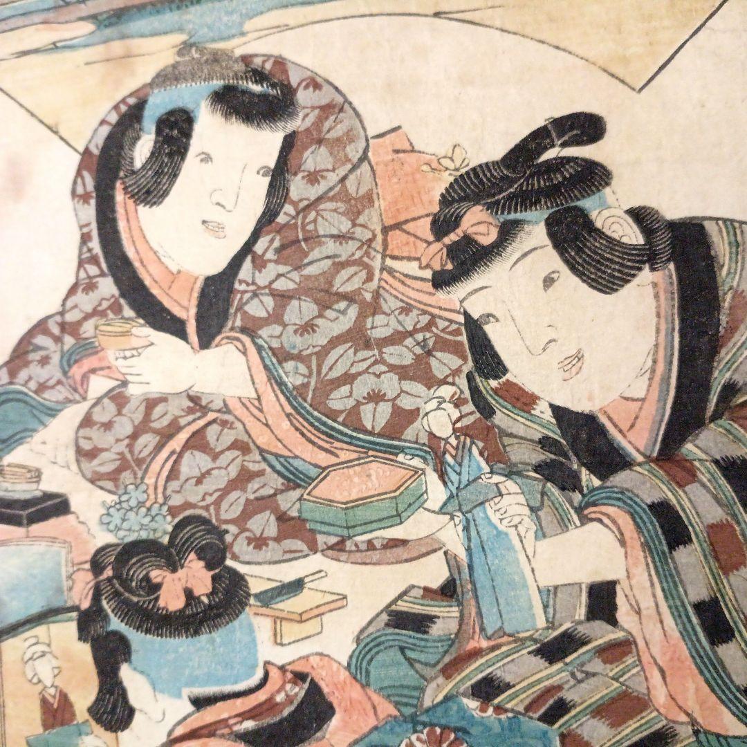 浮世絵版画、四季の詠おさな遊、渓斎英泉画、文政頃（1818～1829)出版