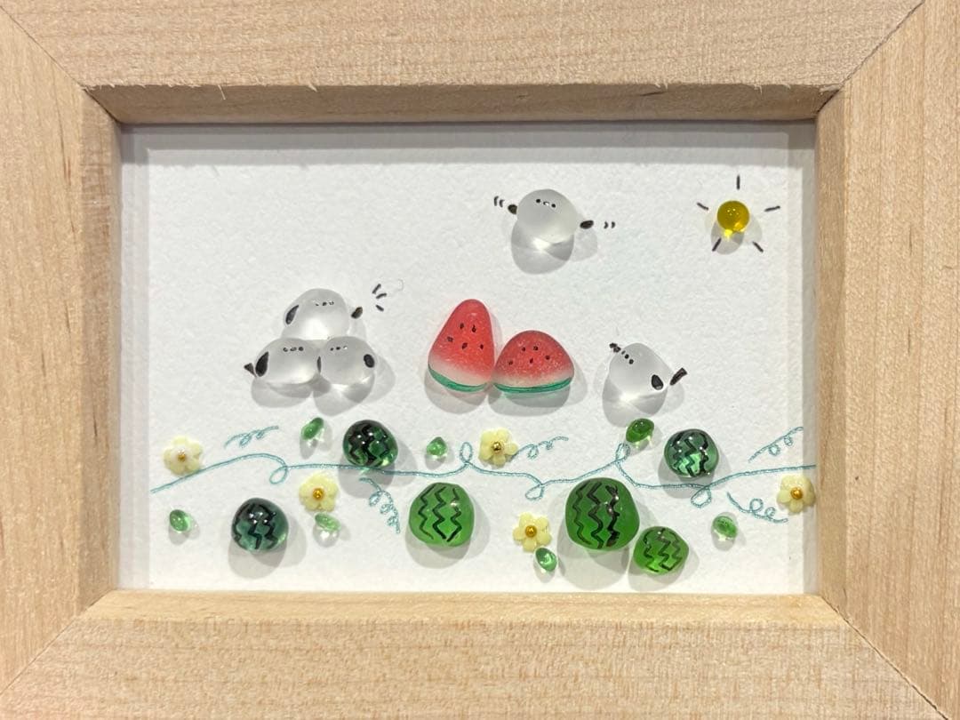 白いんこ♡シーグラスアート　オーダー