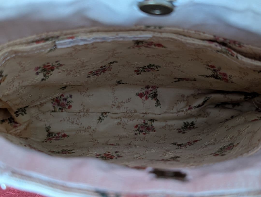 花柄刺繍 ショルダーバッグ