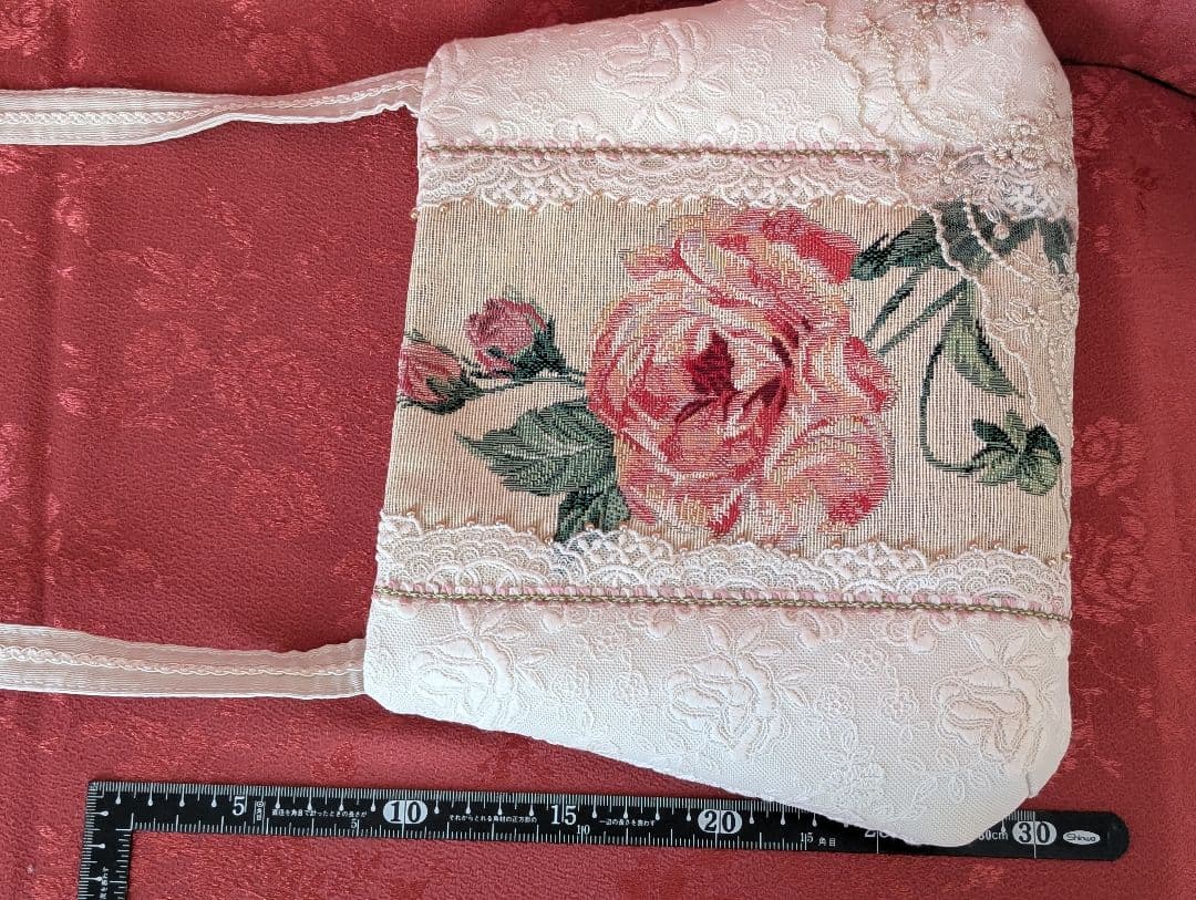 花柄刺繍 ショルダーバッグ