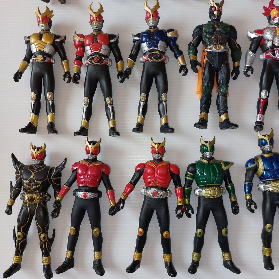 仮面ライダー　ライダーヒーローシリーズ　クウガ、アギト、怪人！当時物ソフビ