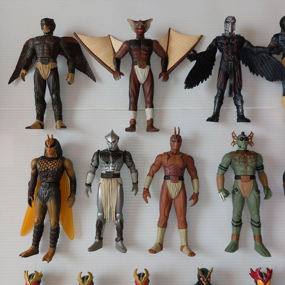 仮面ライダー　ライダーヒーローシリーズ　クウガ、アギト、怪人！当時物ソフビ