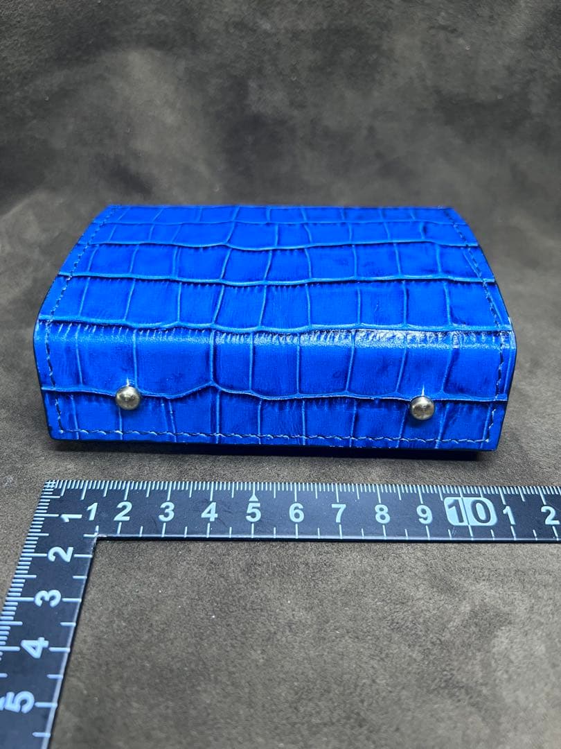 エムピウ ミッレフォッリエ　同型　本革財布　クロコダイル型押しレザー