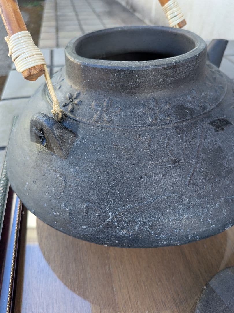 確認用追加画像明治時代後期頃素焼き茶道具陶器焼締製水漏れテスト済み品