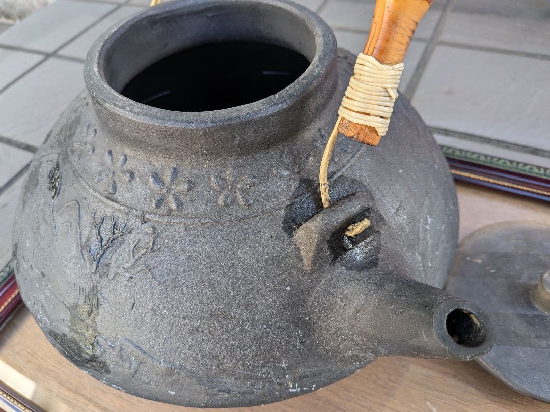 確認用追加画像明治時代後期頃素焼き茶道具陶器焼締製水漏れテスト済み品