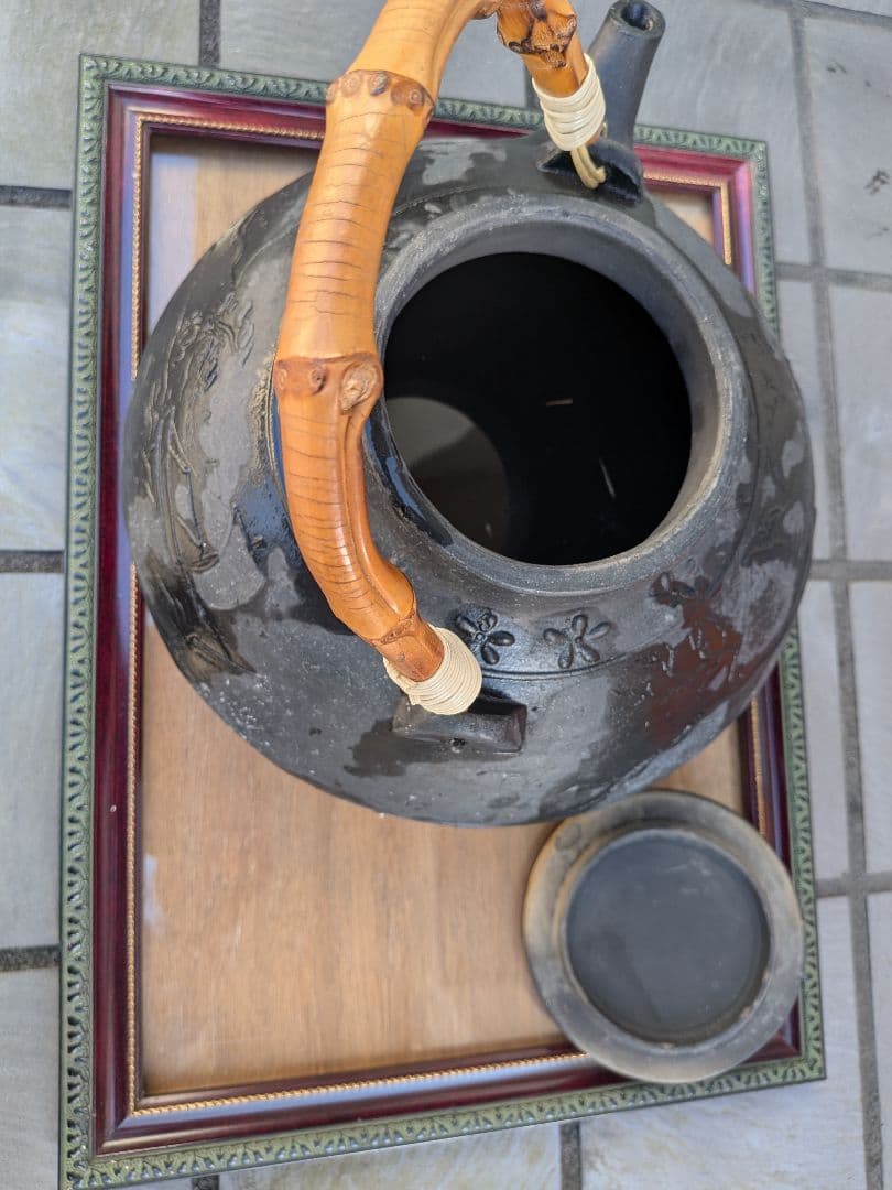 確認用追加画像明治時代後期頃素焼き茶道具陶器焼締製水漏れテスト済み品