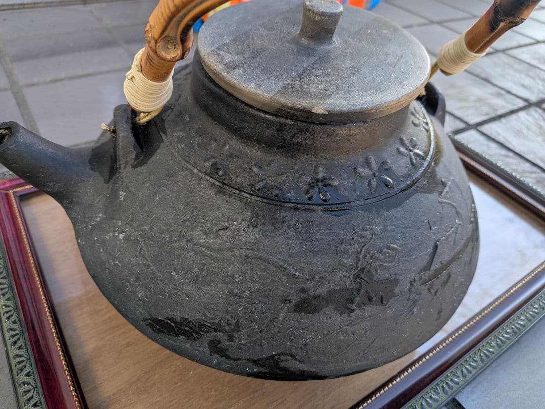 確認用追加画像明治時代後期頃素焼き茶道具陶器焼締製水漏れテスト済み品