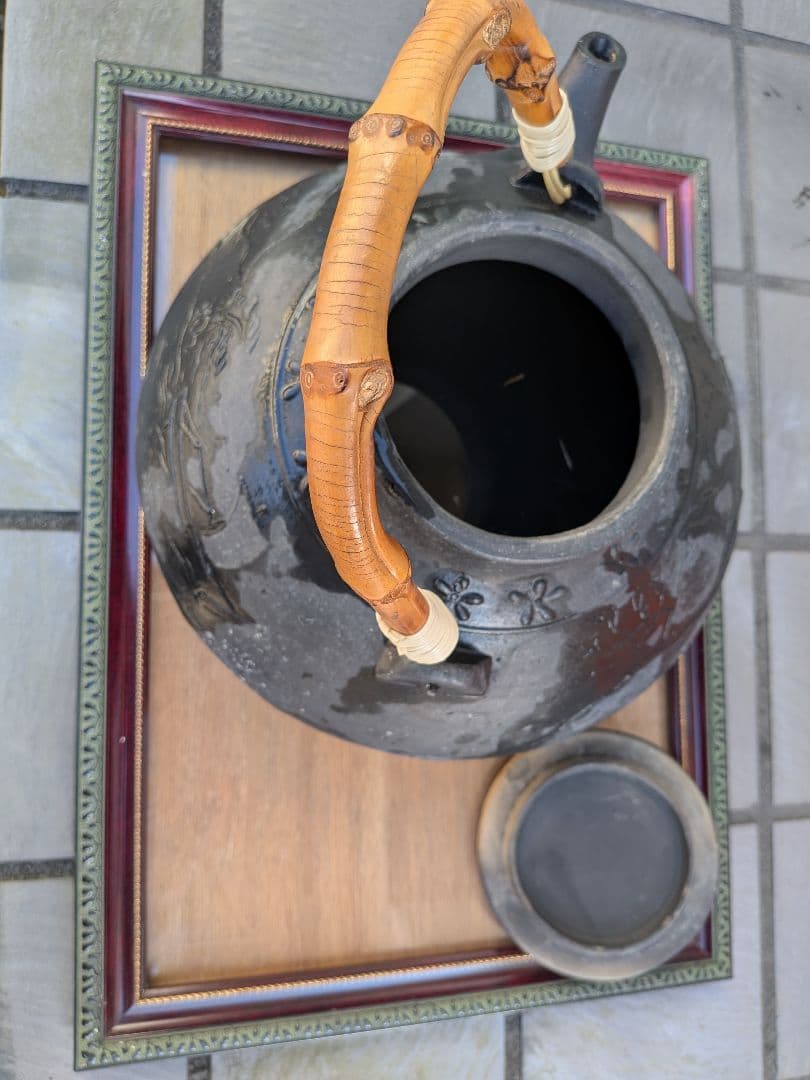 確認用追加画像明治時代後期頃素焼き茶道具陶器焼締製水漏れテスト済み品