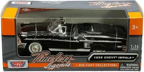 ミニカー Motormax 1/24 1958 Chevrolet Impala BLK