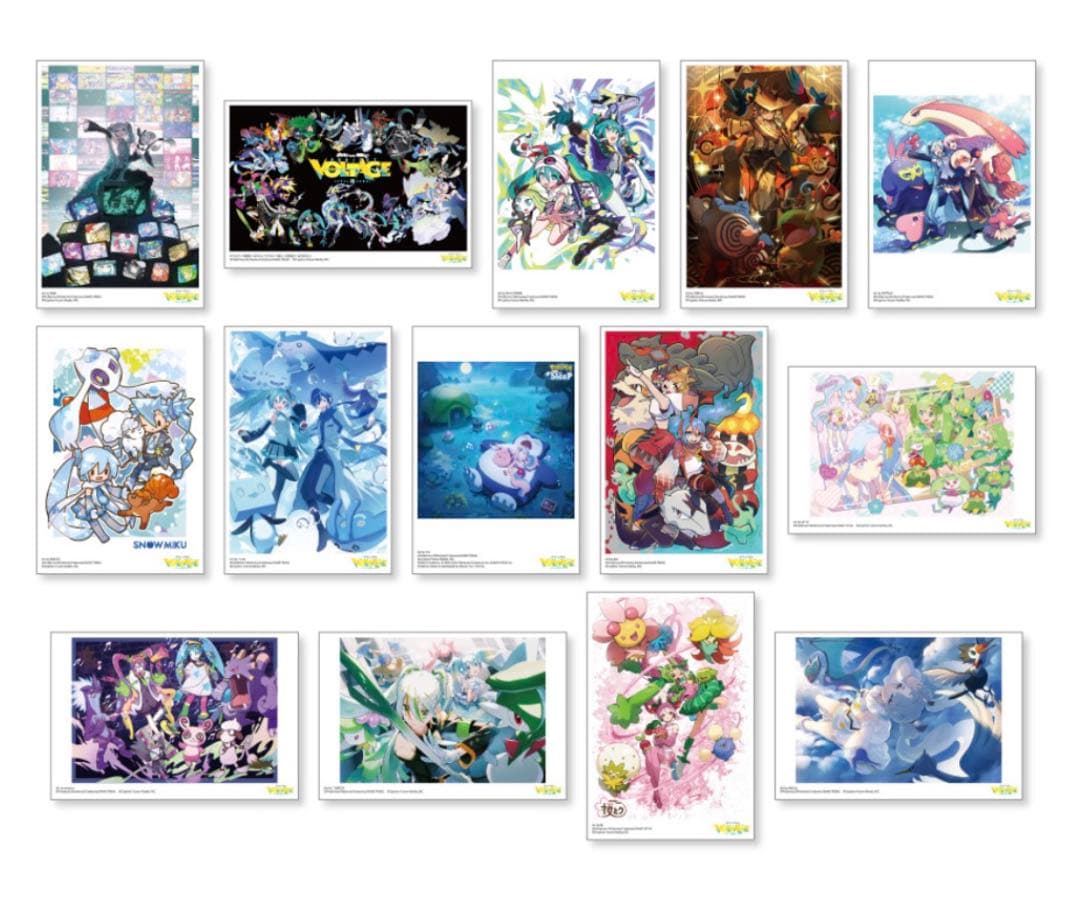 VOLTAGE 初音ミク ポケモン ポストカードセットABCD ×5セット