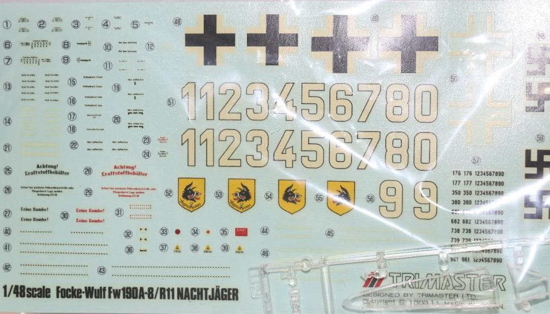 トライマスター製フォッケ・ウルフＦｗ１９０A－8／Ｒ１１　夜戦型 １／４８