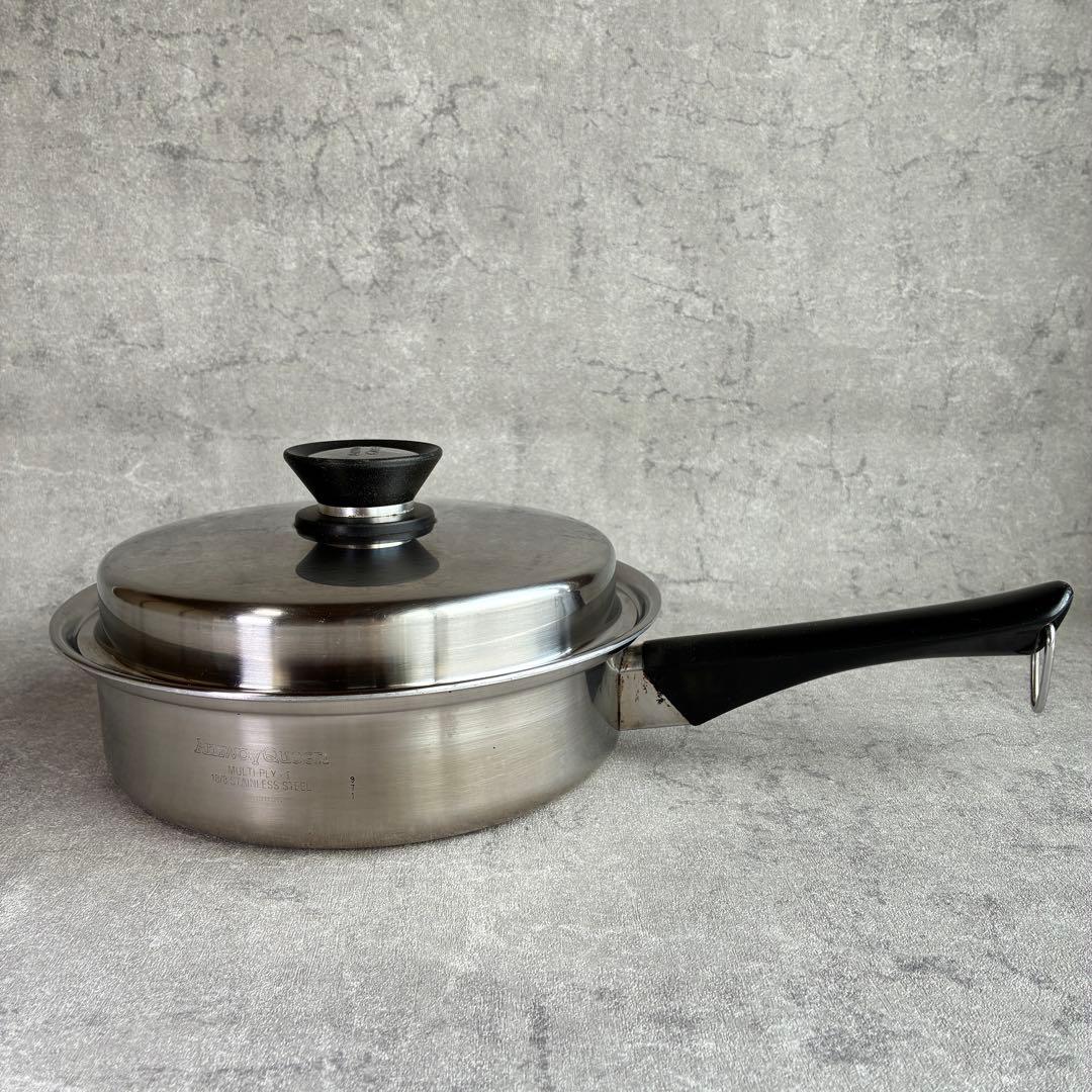 アムウェイ　中フライパン　片手鍋　ステンレス製