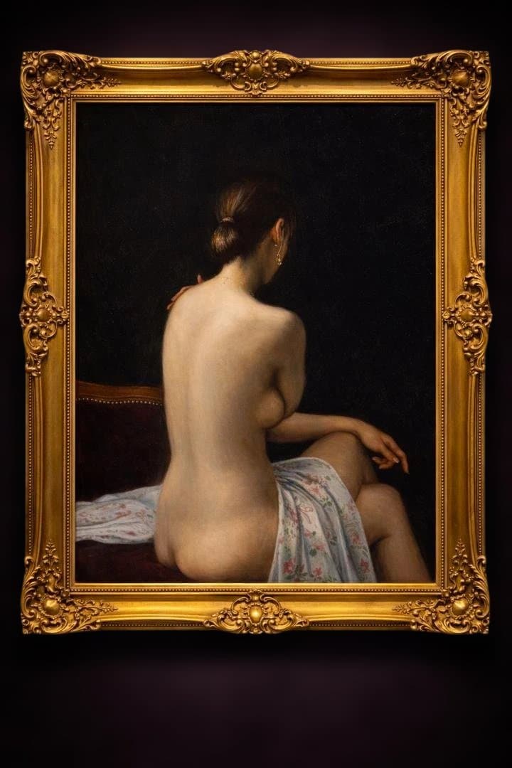 疋田正章「幽遠」裸婦 共シール 10号 ホキ美術館大賞入選画家