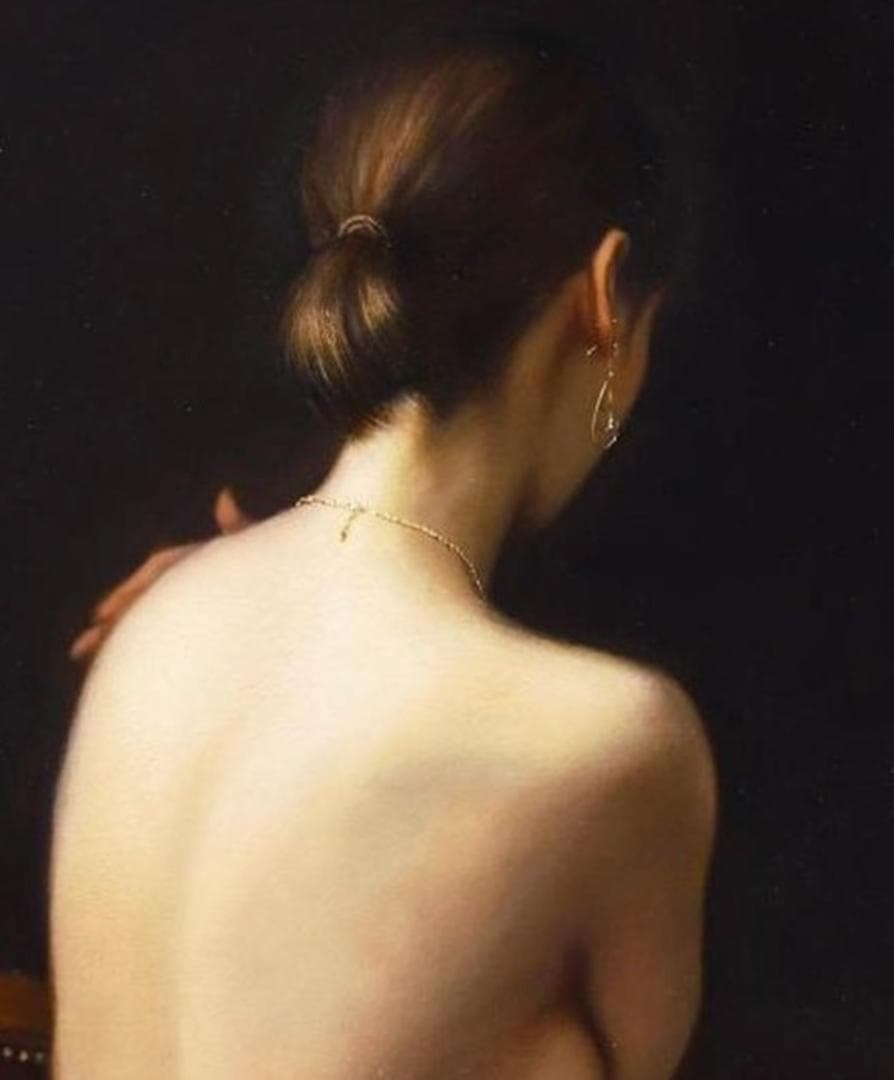 疋田正章「幽遠」裸婦 共シール 10号 ホキ美術館大賞入選画家