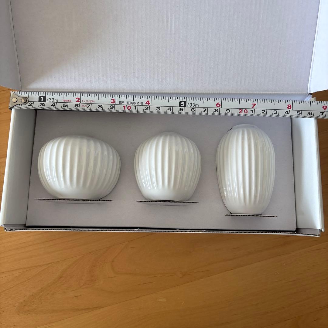 KAHLER HAMMERSHØI ホワイト花瓶 3個セット