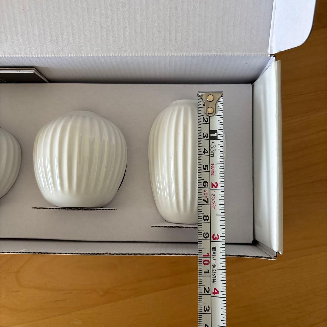 KAHLER HAMMERSHØI ホワイト花瓶 3個セット