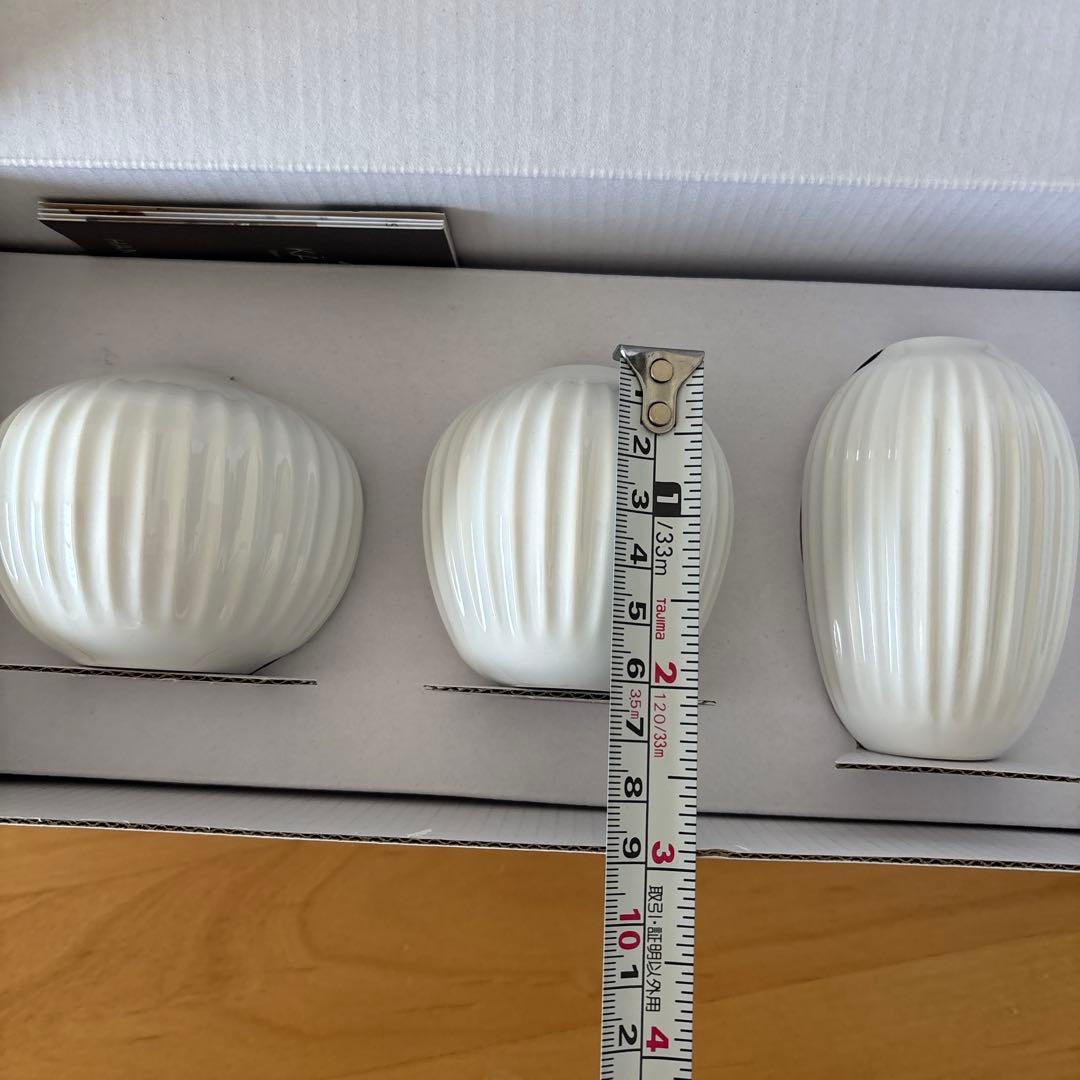 KAHLER HAMMERSHØI ホワイト花瓶 3個セット