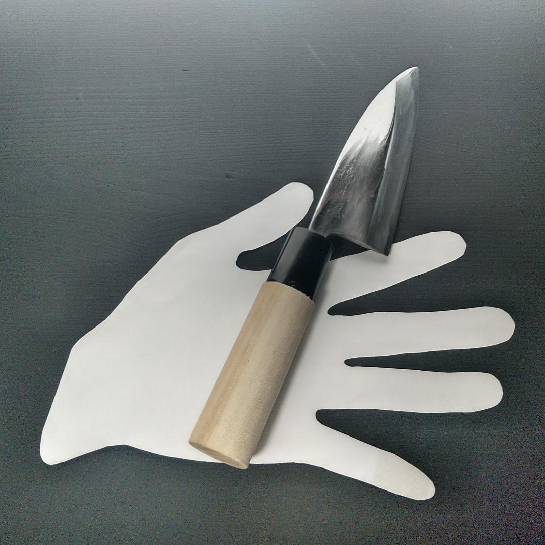 【今月の特価】日本橋 木屋 義久 小出刃包丁 片刃 右 刃渡り120㎜ 研ぎ済