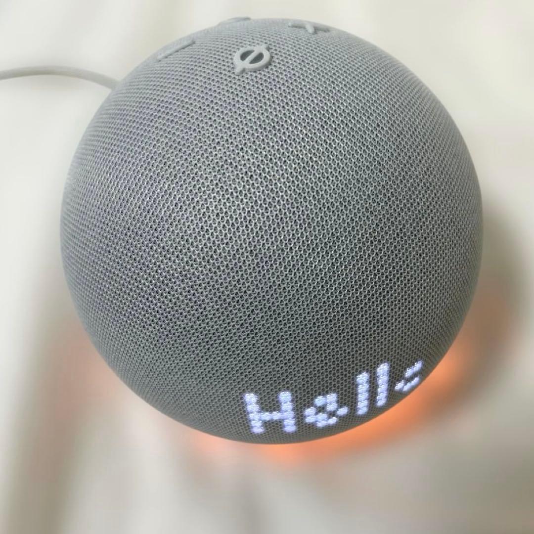 【美品】Echo Dot 第5世代 時計付き グレーシャーホワイト Alexa