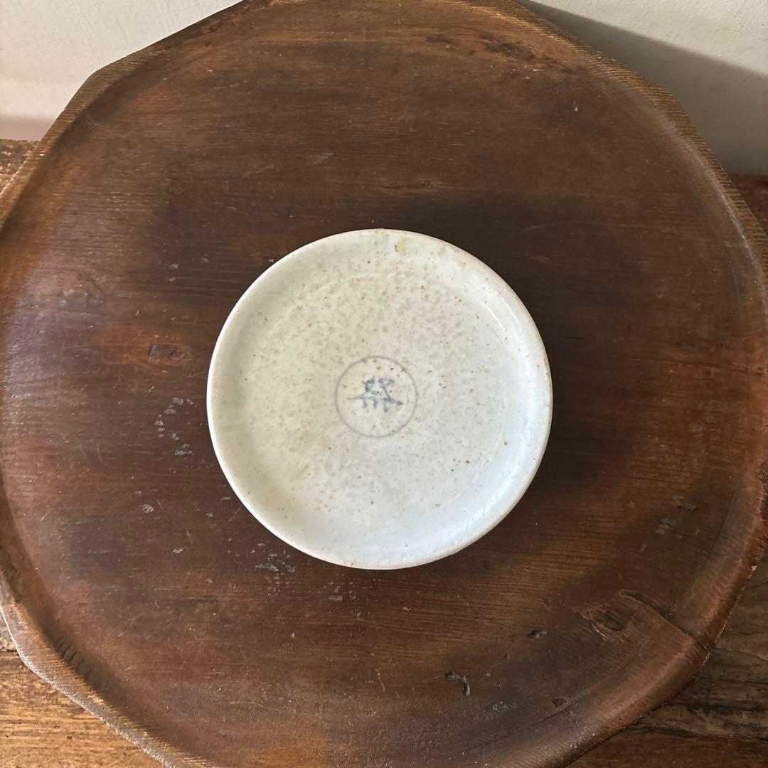 李朝染付祭器台皿　その⑧ 白磁　古美術　アンティーク　朝鮮古陶磁　検:白洲正子