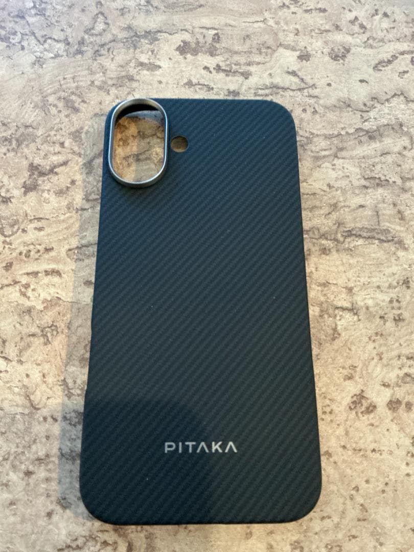 iPhone16 Plus用ケース 極薄 600D 黒/グレー 166B1431