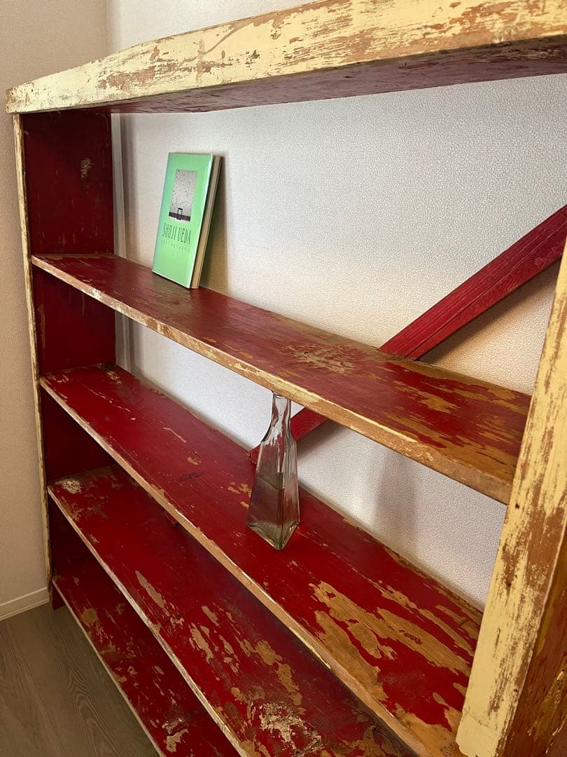 古家具 ヴィンテージ 大型 木製シェルフ 本棚 飾り棚 古道具 アンティーク