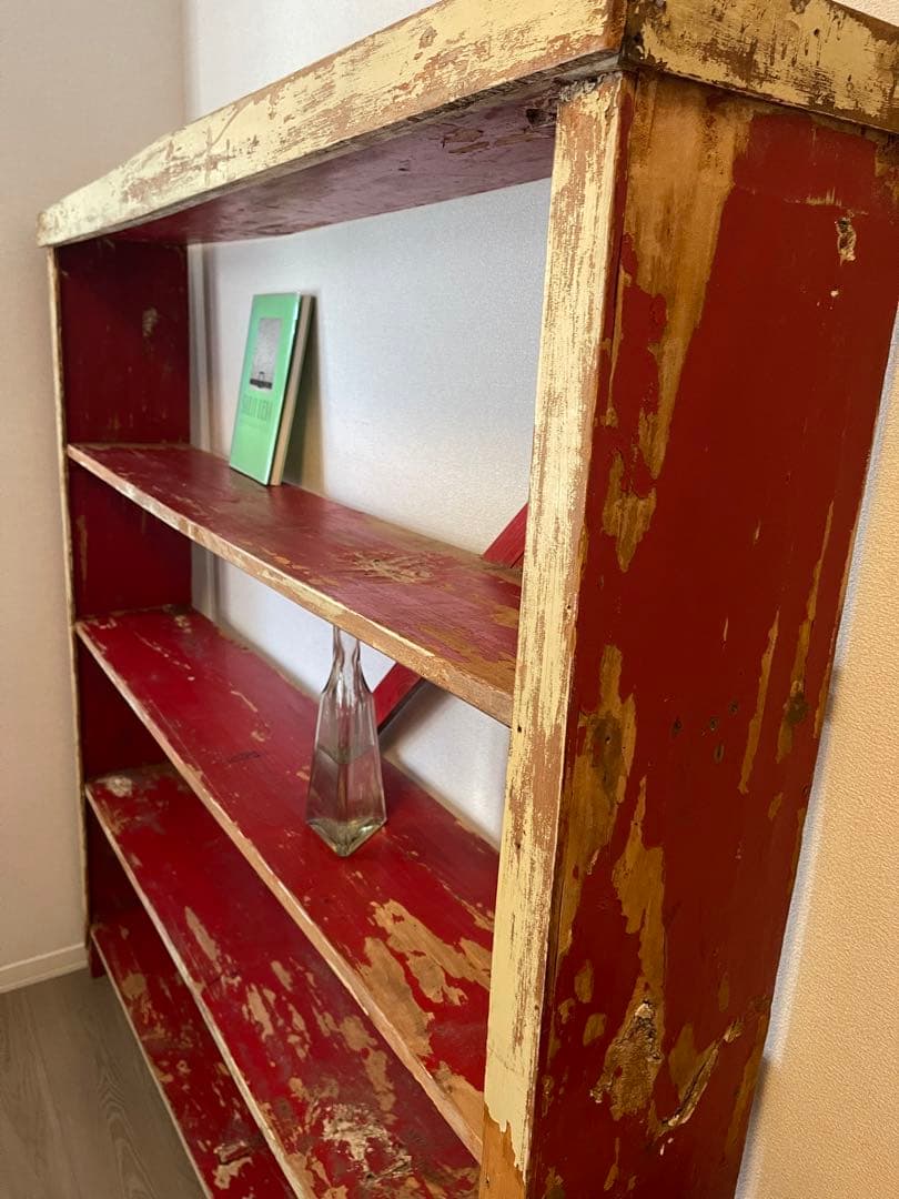 古家具 ヴィンテージ 大型 木製シェルフ 本棚 飾り棚 古道具 アンティーク