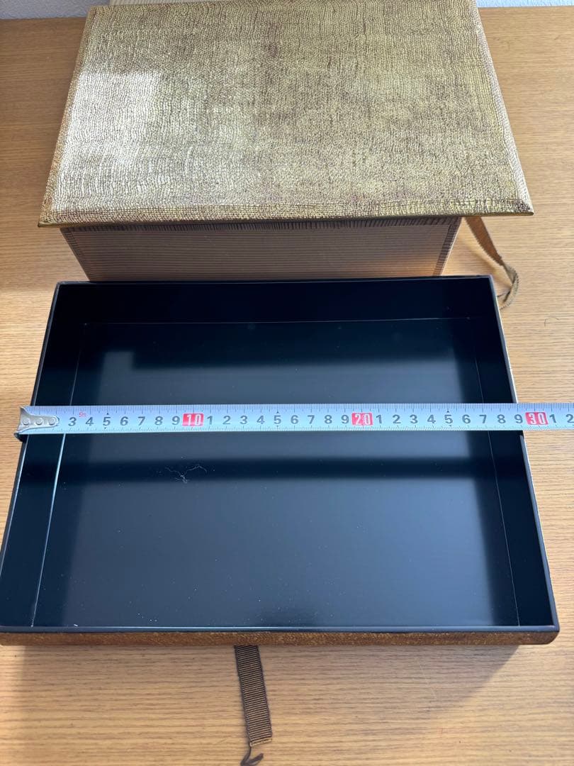 448平安象彦　金箔地　手許箱　未使用品　共箱　長期保管品