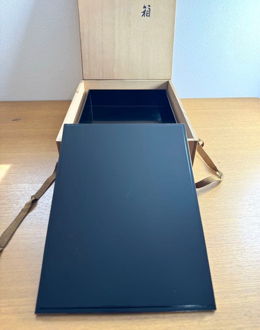 448平安象彦　金箔地　手許箱　未使用品　共箱　長期保管品