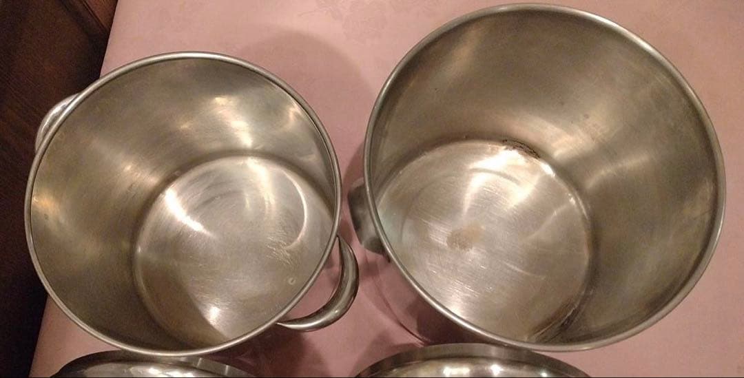 stainless steel キッチンポット ステンレス製 2個セット