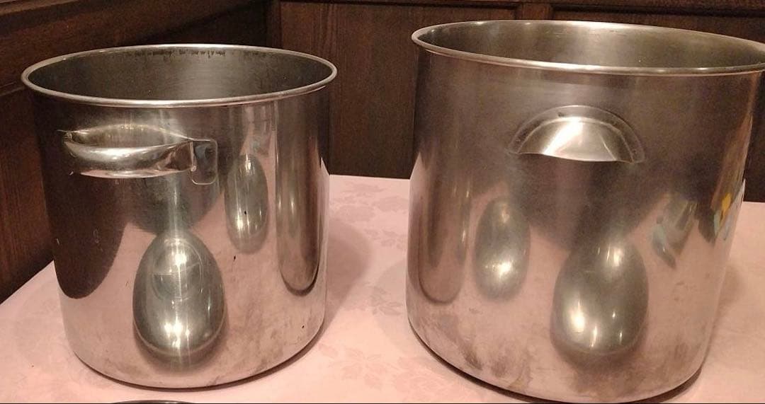 stainless steel キッチンポット ステンレス製 2個セット