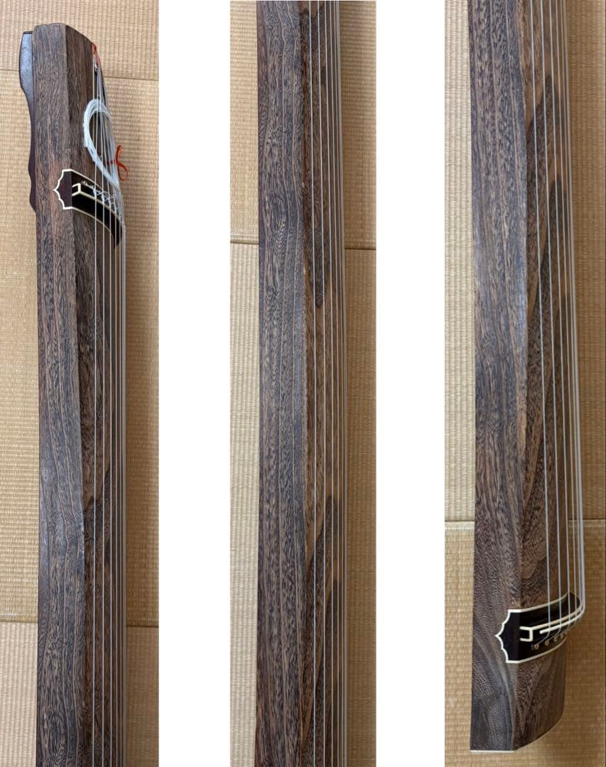 上角巻 【留甲】 すだれ彫 蒔絵 銘有13絃 箏 琴 付属品多数