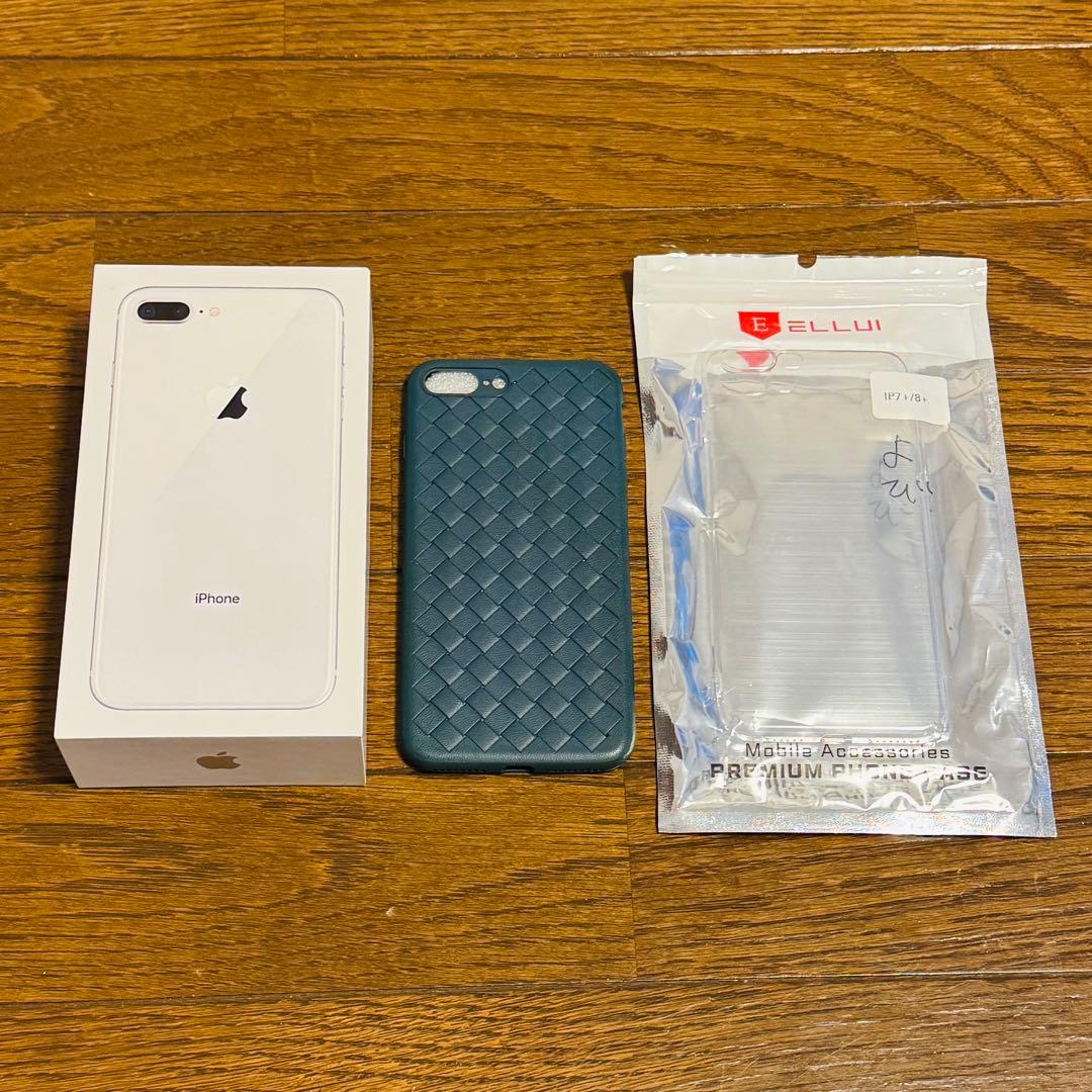 iPhone 8 Plus 256G シルバー 充電器 純正イアホン おまけ付