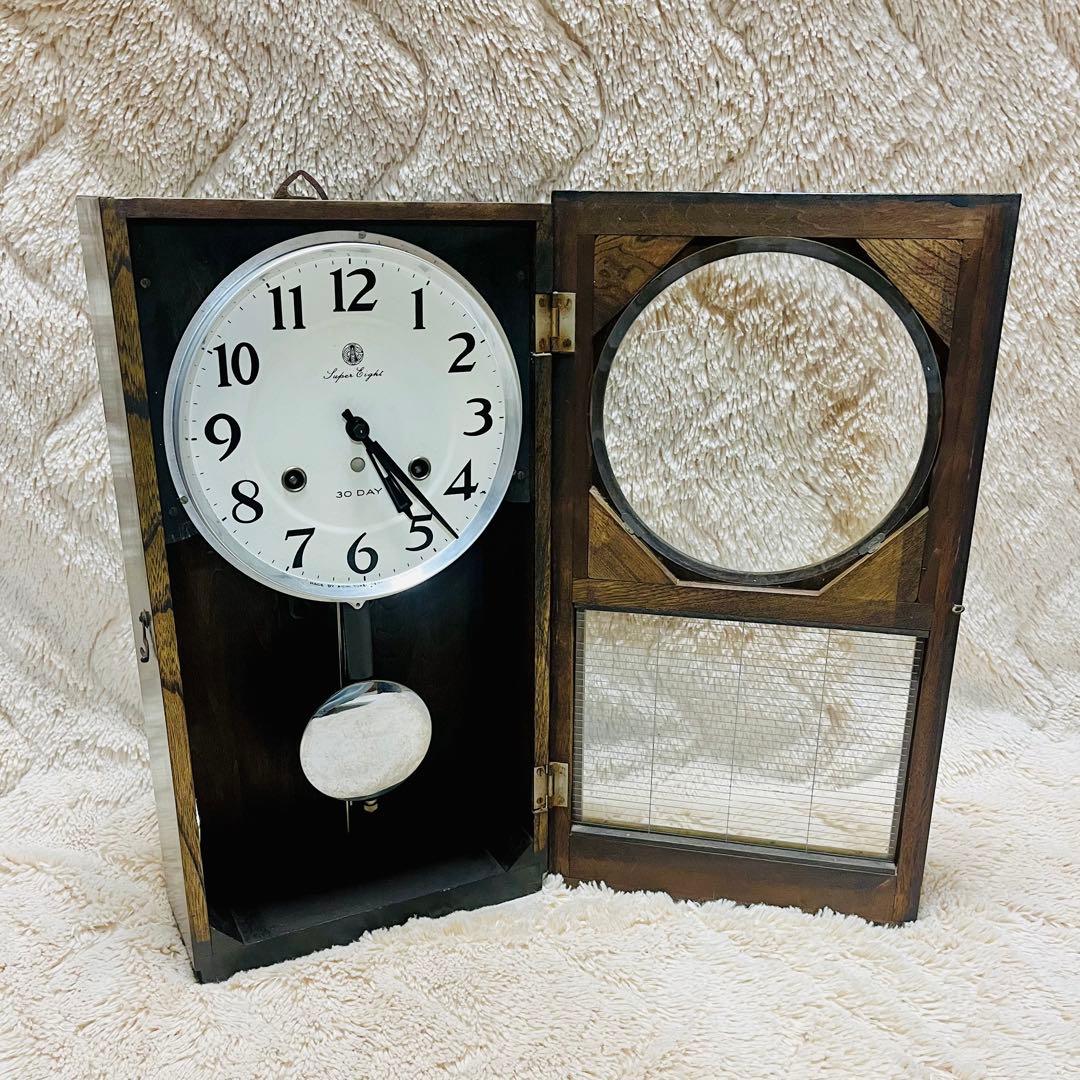 【 ジャンク品 】 柱時計 昭和レトロ