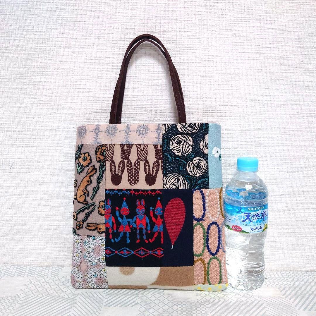 ミナペルホネン　パッチワーク☓ポンピア　ミニトートバッグ