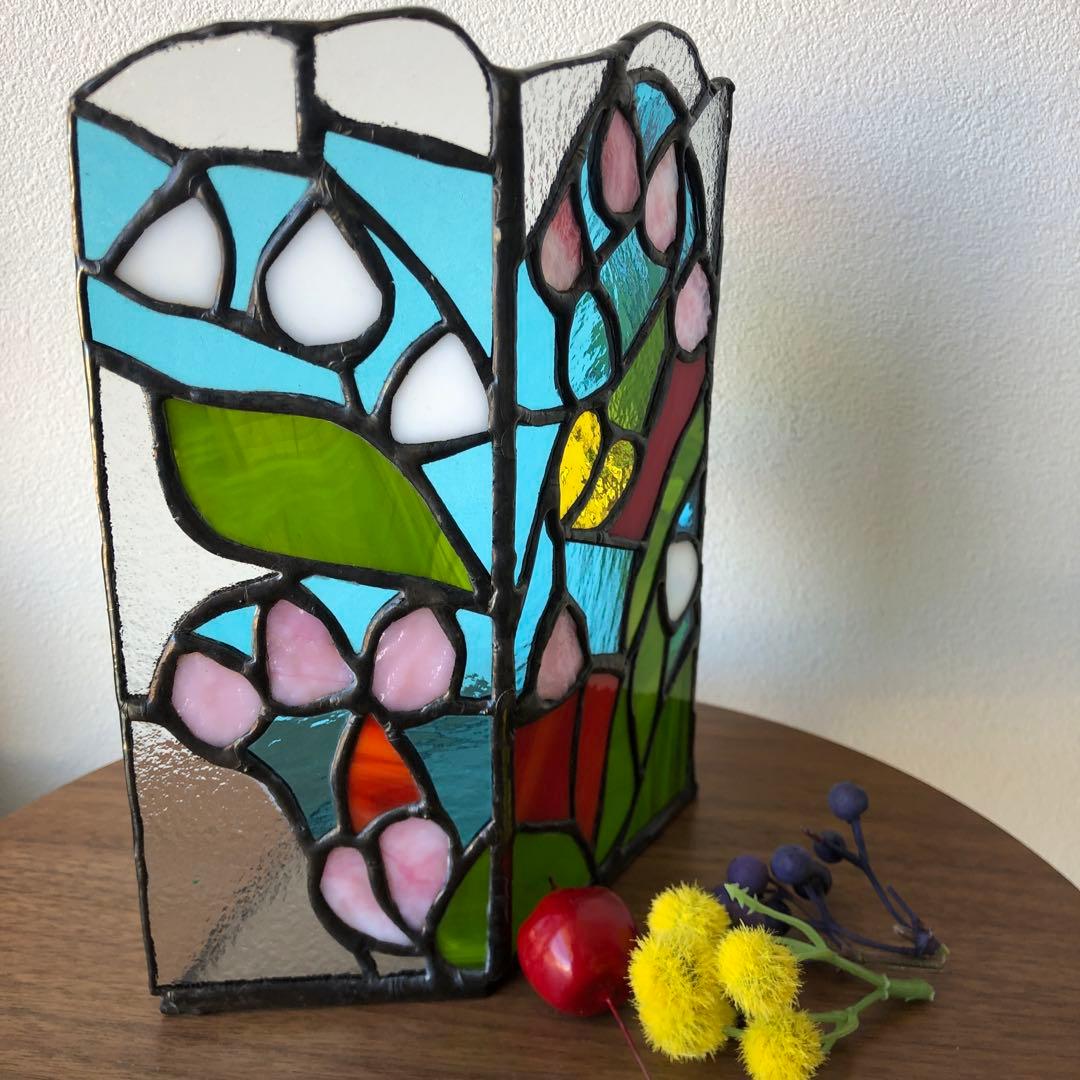 ステンドグラス　置き　すずらん