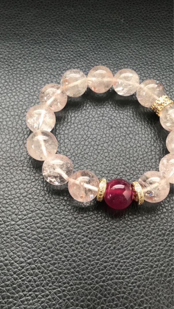 宝石質 ルビーとピンクアゼツライト❣️16cm