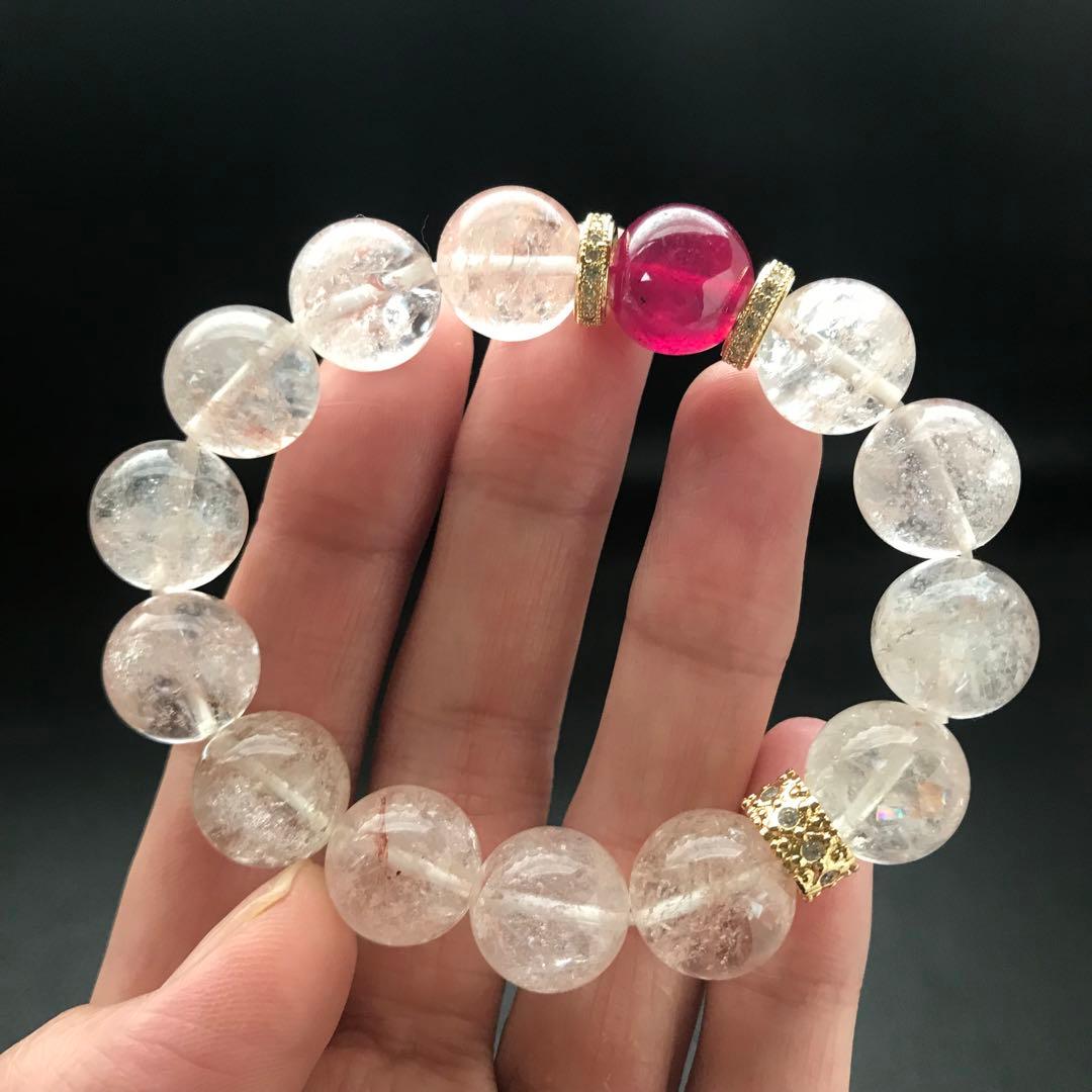 宝石質 ルビーとピンクアゼツライト❣️16cm