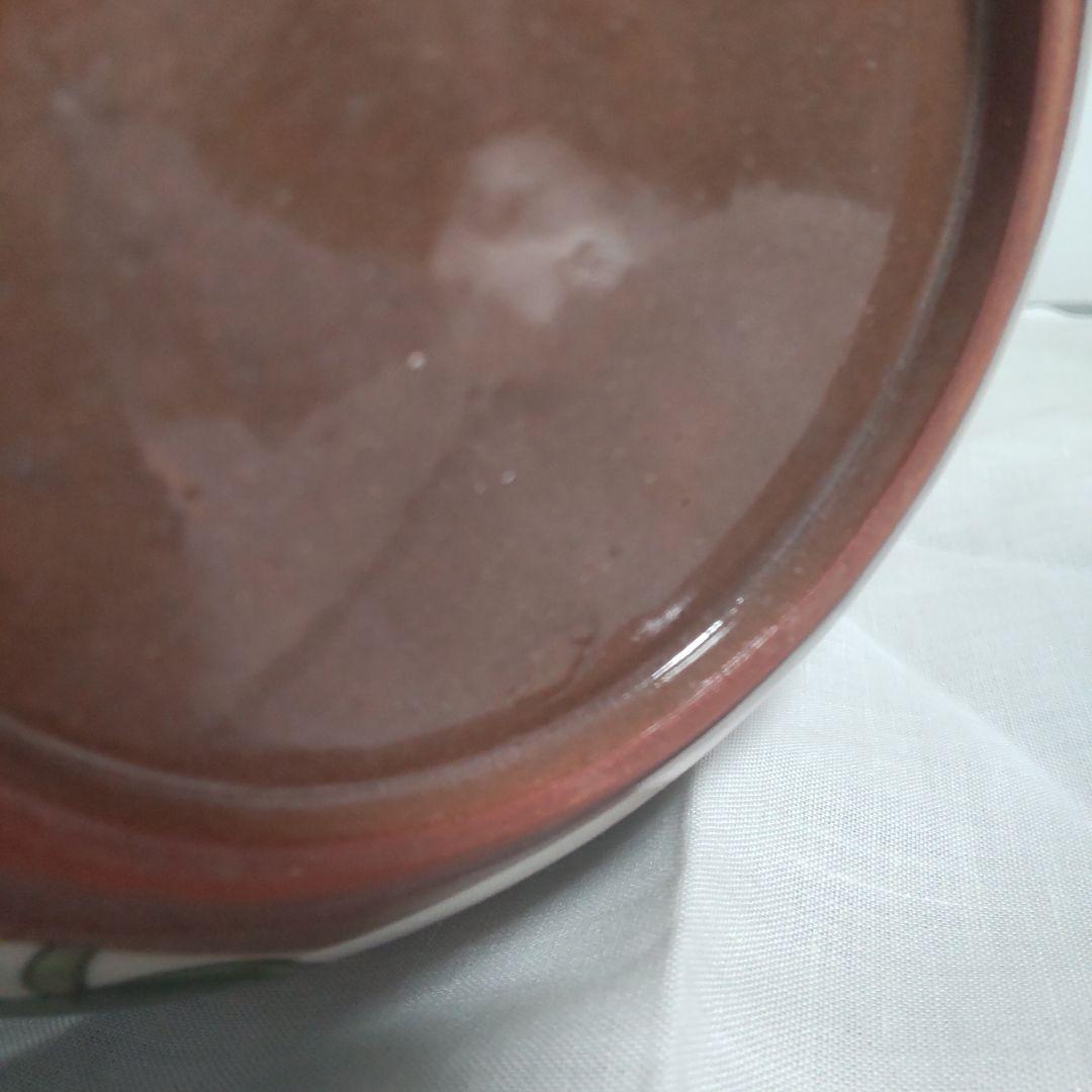 陶あん 京焼 清水焼 鉢 ボウル  皿 １枚 花 パープル