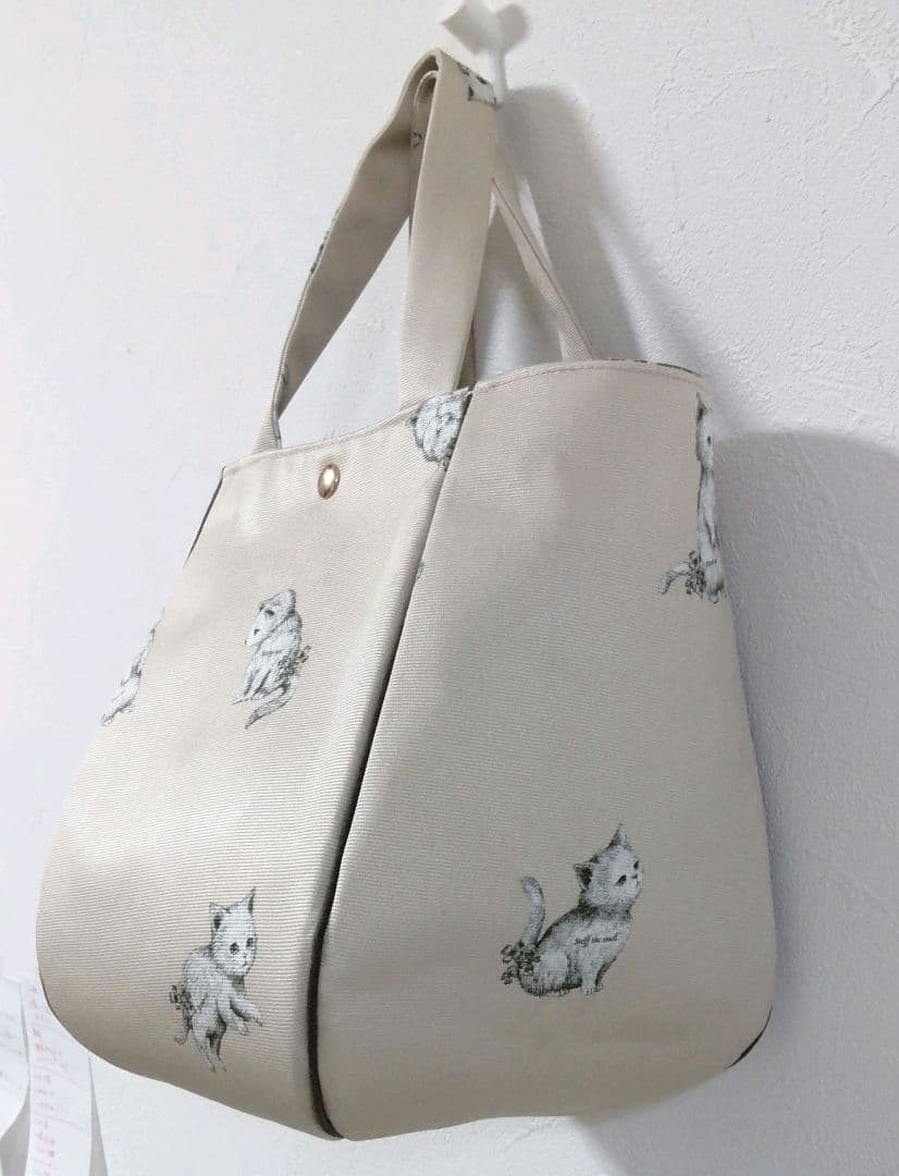 チューリップトートバッグ フランシュリッペ シルエットねこ ハンドメイド