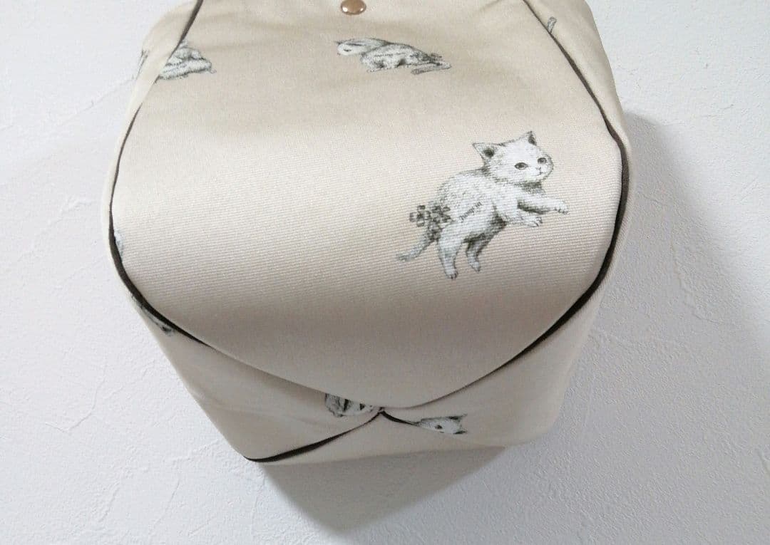 チューリップトートバッグ フランシュリッペ シルエットねこ ハンドメイド