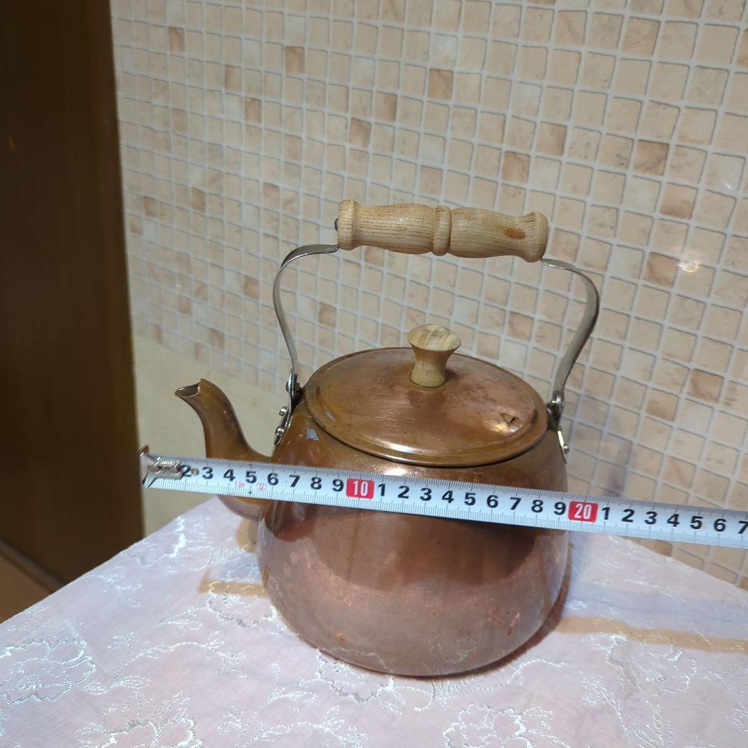 ✧ぽむ様価格です✧銅製やかん ケトル木製ハンドルとツマミ