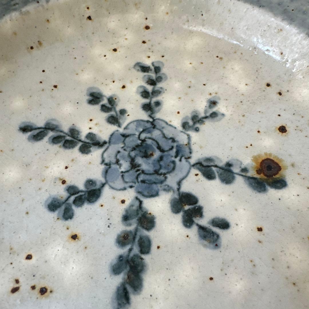 市野吉記　コウホ窯　安南手　プレート　平皿　アンティーク皿